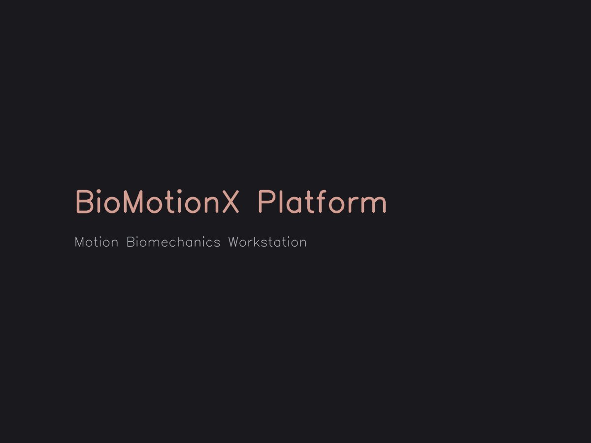 BioMotionX Platform™ Workstation für Bewegungsbiomechanik